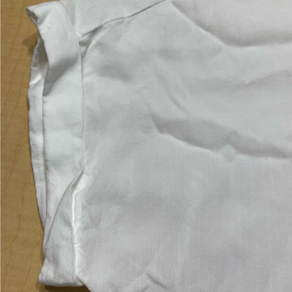 Cloth & Stone Crisp White Rolled Short Sleeve Point Collar Button Down Top Small - Picture 6 of 10